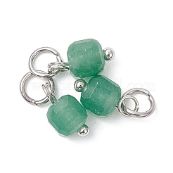 100 Stück 10 Stile Naturstein facettierte Würfel Charms&nbsp;PALLOY-JF04520-01