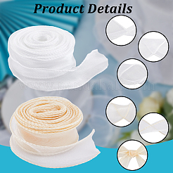 2 rotolo di nastro in chiffon di poliestere a 2 colori&nbsp;DIY-CP0010-72