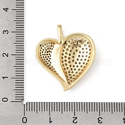 Pendenti in ottone con micro pavé di zirconi trasparenti per San Valentino&nbsp;KK-E799-01D-G