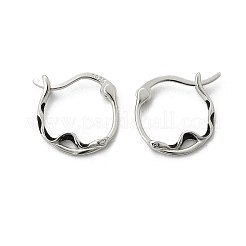 925 orecchini a cerchio in argento sterling da donna&nbsp;EJEW-K307-01P