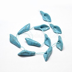 Fili di perline howlite naturale&nbsp;G-E254-18-34x15mm