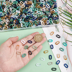 700pcs anneaux de liaison acryliques 7 couleurs&nbsp;OACR-PH0004-22