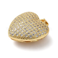 Messing micro pave klare zirkonia anhänger&nbsp;KK-B094-06G
