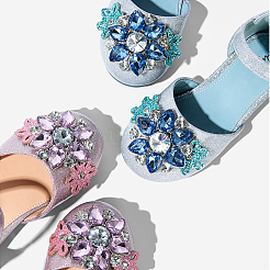 8 Stück 4 Farben Zinklegierung Kristall Strass Schuhdekorationen&nbsp;FIND-HY0002-29
