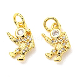 Micro Pave Bijoux de zircone cubique en laiton de placage en râtelier&nbsp;X-KK-D036-17G