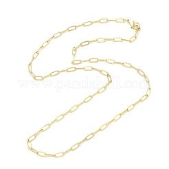 Collares de cadena con clip de latón&nbsp;X-NJEW-A042-17G-02