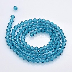 Sfaccettate perle di vetro bicone fili&nbsp;X-EGLA-P017-4mm-02