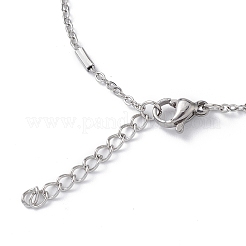 Anlaufgeschützte Satellitenkettenarmbänder aus Edelstahl 304 für Männer und Frauen&nbsp;STAS-B039-12P
