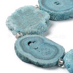 Chapelets de perles en cristal de quartz druzy naturel&nbsp;G-F582-A12