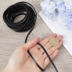 Cordon bijoux plat en cuir de vachette&nbsp;LC-GF0001-10B-04