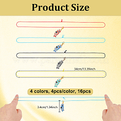 16 corda elastica per notebook in poliestere di 4 colori&nbsp;HJEW-OC00387