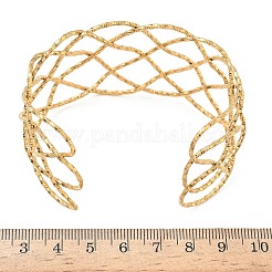 Hohle Manschettenarmreifen aus Edelstahl 304&nbsp;BJEW-B158-04G-02