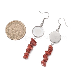 Crochets de boucles d'oreilles en acier inoxydable 304 avec perles et pierres précieuses&nbsp;EJEW-JE06898