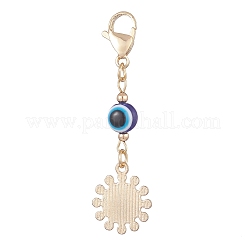 Evil-Eye-Emaille-Legierung mit Strass-Anhängerdekoration&nbsp;HJEW-JM01039