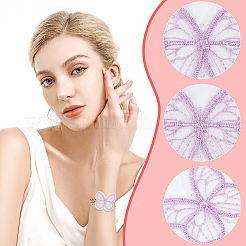64 stücke 8 farben schmetterling organza spitze stickerei ornament zubehör&nbsp;DIY-GF0006-89