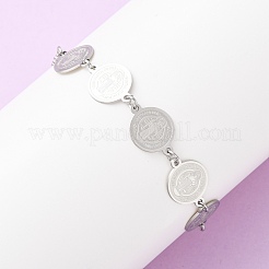 Braccialetti a maglie in acciaio inossidabile 304 per donna&nbsp;BJEW-F524-03P