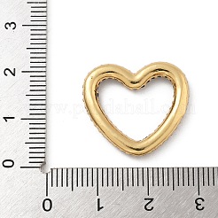 Gestellplattierung Messing Mikropflaster Zirkonia Herz Verbindungsringe&nbsp;KK-A234-005G