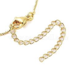 Messing-Halsketten mit klarem Kubikzirkonia-Anhänger Nossa Senhora Aparecida für Damen&nbsp;LS-NJEW-M009-05G-A