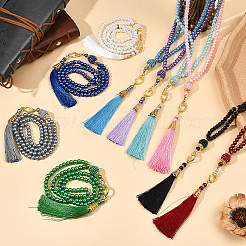 10 pieza de adornos de cuentas de imitación de perlas de vidrio redondas de 10 colores&nbsp;AJEW-SC0031-47