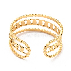 Ionenplattierung (IP) 304 Edelstahl-Fingerringe&nbsp;X-RJEW-L102-07G