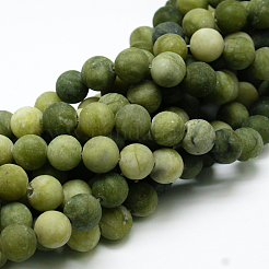 Runde bereift natürliche taiwan Jadeperle Stränge&nbsp;X-G-M248-12mm-02