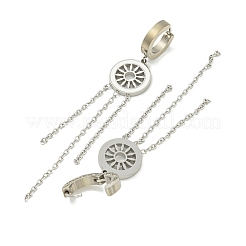 Orecchini a cerchio in acciaio inossidabile 304&nbsp;EJEW-G400-46P
