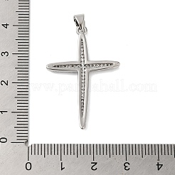 Pendenti in ottone con placcatura a cremagliera e zirconi trasparenti&nbsp;KK-S372-24P