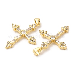 Pendenti ecologici in ottone con micro pavé di zirconi&nbsp;KK-Q775-03G