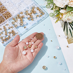 Kit de accesorios para diy con perlas de imitación de plástico ABS redondas y cuentas de plástico CCB&nbsp;DIY-PA0001-10