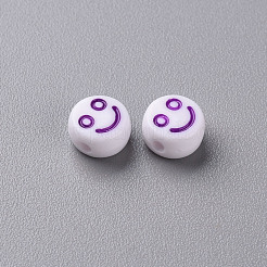 Perle acriliche opache bianche&nbsp;MACR-N008-42-A02