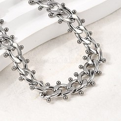 Punk-Stil 304 Edelstahl Curn Kettenarmbänder für Frauen&nbsp;BJEW-A044-01P