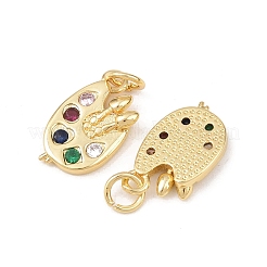 Pendentifs avec zircon cubiques à micro-pavés en laiton&nbsp;KK-G544-27G