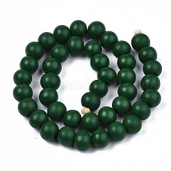 Brins de perles en bois naturel peint&nbsp;WOOD-S053-54D