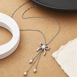 Collier pendentif en acier inoxydable 304&nbsp;NJEW-K255-21P