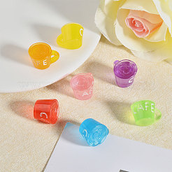 21pcs 7 couleurs pendentifs en résine transparente&nbsp;RESI-GL0001-09