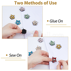 14 Stück Strass-Aufnäher zum Aufbügeln/Aufnähen in zwei Farben.&nbsp;DIY-HS0001-95