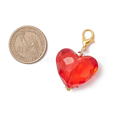 Decoraciones colgantes de corazón de acrílico transparente&nbsp;HJEW-JM04124
