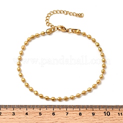 Bracelets à chaîne à billes en acier inoxydable 304 pour femmes&nbsp;BJEW-B140-04G