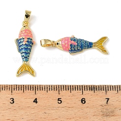 Pendentifs avec zircon cubiques à micro-pavés en laiton&nbsp;KK-A290-07G-01