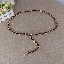 1 chaîne de taille tressée en cuir PU pour femme&nbsp;AJEW-CL0005-49A