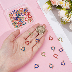 48 pz 4 colori lega micro pavé strass connettore charms&nbsp;FIND-PH0027-22