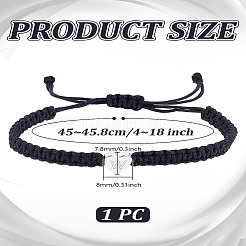 1 pz braccialetti intrecciati in cordino di nylon regolabile per donna uomo&nbsp;BJEW-LP0001-34W-P