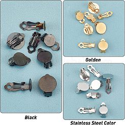 24 pieza de 12 estilos de accesorios para pendientes con clip de acero inoxidable 304 y latón&nbsp;STAS-UN0031-79