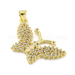 Ciondoli in vero ottone placcato oro 18k con micro pavé di zirconi&nbsp;KK-R159-08A-G