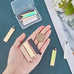 10 Stück 5 Farben PVD-Vakuumbeschichtung 304 Edelstahl Anhänger&nbsp;STAS-UN0018-33