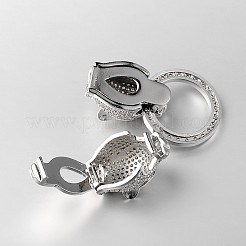 Ottone micro spianare zirconi piegare fermagli&nbsp;ZIRC-M043-P-02-RS
