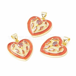 Cremagliera placcatura micro ottone spianare pendenti zirconi&nbsp;KK-H428-02G
