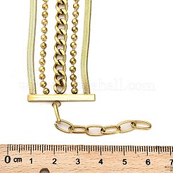 Bracelets multi-brins en acier inoxydable 304 pour femmes&nbsp;BJEW-Q040-04G