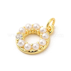 Echte 18 Karat vergoldete Anhänger aus Messing mit Mikropavé-Kubikzirkonia&nbsp;KK-S396-02D