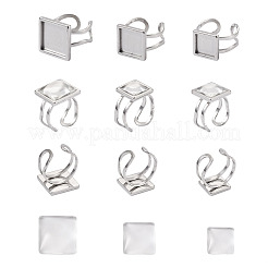 1 caja de 9 almohadillas de acero inoxidable 304 para anillos de ajuste&nbsp;DIY-PJ0001-11